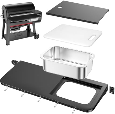 Utheer Front Folding Shelf for Weber Searwood XL 600, 35 x 12.5 in by Utheer