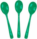SietDESEO 50 PCS Green Plastic Spoons Disposable Utensils Heavy Duty Green Spoons Disposable Cutlery for Birthday Wedding Baby Shower Bridal Shower Plastic Silverware by SietDESEO