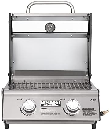 Monument Grills Clearview® 2-Burner Tabletop Propane Gas Grill with 1 Pound Tank Adapter(2 items) - Image 3