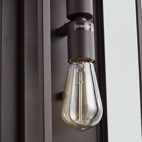 mirrea 24" Modern Outdoor Porch Wall Light, Oil Rubbed Bronze, 2 Pack - Image 3