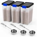 3 Sets Wood Pellet Storage Bin Kit with Scoops by PLUSBROIL