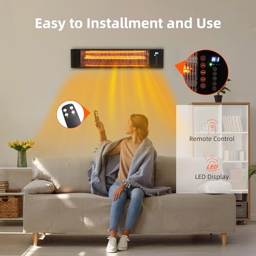 Infrared Heater for Outdoor use 1500W Patio Heater with Stand WEWARM - Image 6