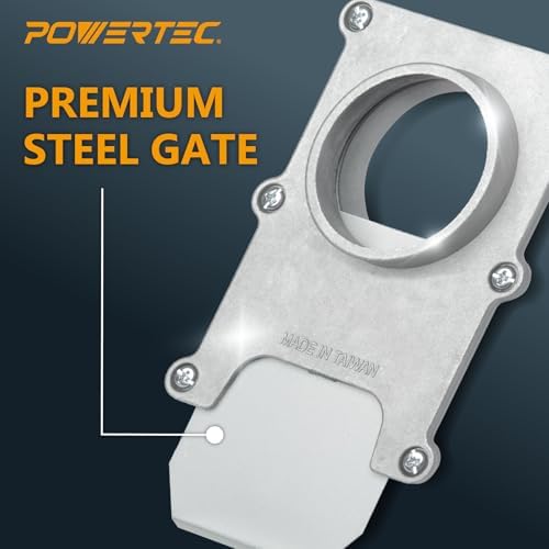 POWERTEC 70134-P3 2-1/2-Inch Aluminum Blast Gate for Dust Collector, Dust Collection Fittings - 3 PK - Image 3