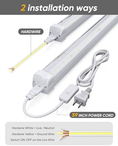 8FT 10 Pack LED Shop Lights, 120W 19200LM 6000K Garage Lighting - Image 4