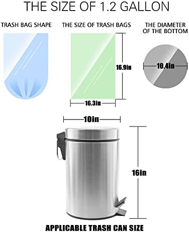 Teivio Small Colorful Clear Trash Bags 1.2 Gallon 330 Count Garbage Bags - Image 2