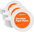 Amazon Basics 9" Uncoated White Paper Plates 3 Pack (300 count) by AmazonBasics