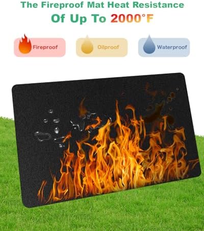 TAOMAND Large 76 x 52 inches Under Grill Mats for Outdoor Grill | BBQ Mat - Image 3