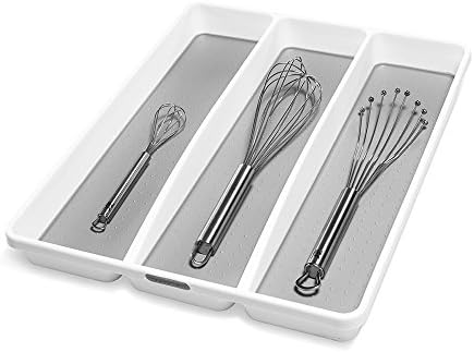 madesmart Classic 3 Compartment Utensil Tray, White - Image 2