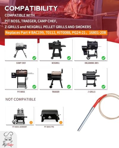 AC Hot Rod/Grill Igniter Replacement for Traeger, Pit Boss, Camp Chef, Z-Grills, Oklahoma JOES Rider and Nexgrill Wood Pellet Grill Models by Meatender - Image 2