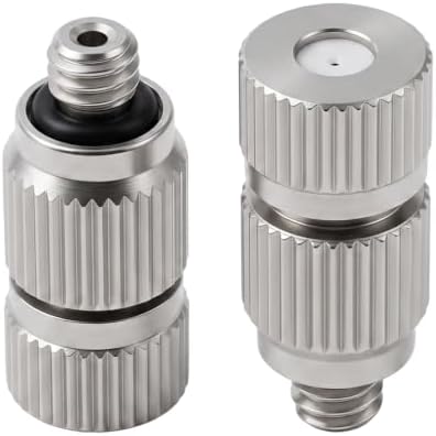 2 Pcs Misting Nozzles, 0.4mm Orifice, Stainless Steel, Anti-Drip by FOCMKEAS
