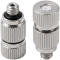 2 Pcs Misting Nozzles, 0.4mm Orifice, Stainless Steel, Anti-Drip by FOCMKEAS