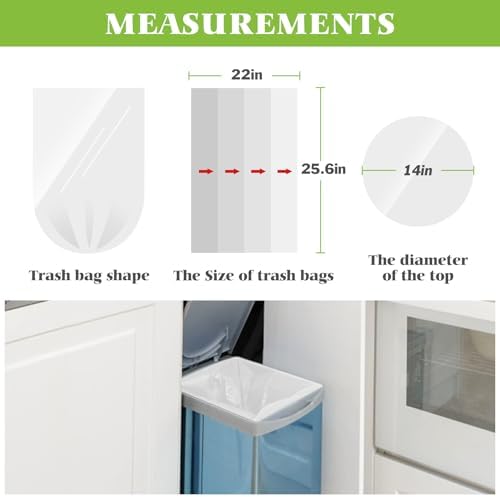 8 Gallon 330 Counts Unscented Medium Clear Trash Bags,Fit 7,8,9,10 Gal Garbage Bags by Teivio, 30 Liter Thick Bathroom Can Bin Liners,Plastic Bags for Home Office Kitchen, Clear (Pack of 3) - Image 2