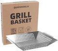 Stainless Steel Vegetable Grill Basket with Handles, 1 Pack by QUANSHANGJU