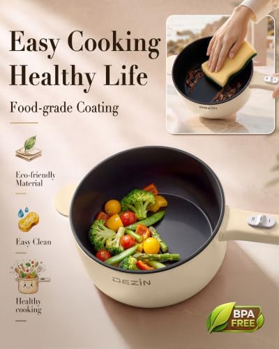 Dezin 2L Hot Pot Electric, Non-Stick Electric Pan, 700W Adjustable Power - Image 5