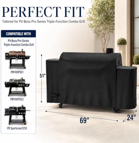 GRISUN Grill Cover for Pit Boss 1100 Pro Series Pellet Gas Combo Grill - Image 2