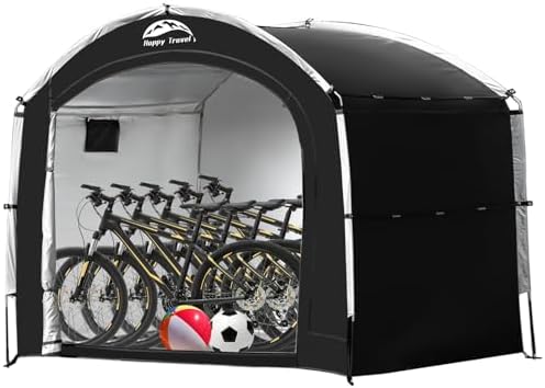 Happy Travel Outdoor Waterproof Bike Storage Tent Shed for 2/3/4/6/8 Bikes by HappyTravel