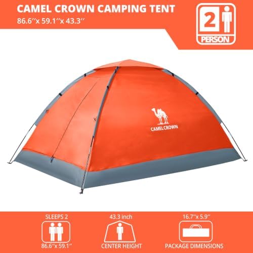 CAMEL CROWN Tents for Camping 2/3/4/5 Person Camping Dome Tent, Waterproof,Spacious, Lightweight Portable Backpacking Tent for Outdoor Camping/Hiking - Image 3