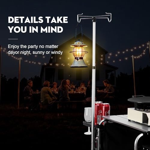 Camping Folding Cooking Table with 4 Panels & Carry Bag for BBQ RV Picnic - Image 6