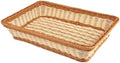 Wicker Bread Basket for Party Food, Rectangle Woven Fruit Basket, Gift Baskets Empty, Sturdy Durable Stackable Storage Baskets for Kitchen, Store, Restaurant, Party (Bicolor, M) by Unknown