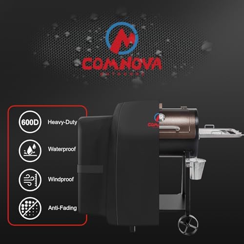 Comnova Grill Cover for Pit Boss 440D - Premium Wood Pellet Smoker Cover for Pitboss Waterproof & Heavy Duty, 600D Pellet BBQ Cover for Pit Boss Mahogany 440 Deluxe, Mile Hybrid, and 73440 Deluxe - Image 3