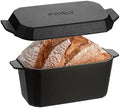 Cast Iron Bread Loaf Pan with Lid,Bread Baking Pan,Cast Iron Dutch Oven for Sourdough,10 x 5 Inch Pre-seasoned Even Heat Distribution Baking Pan for Homemade Bread by FRRLY
