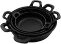Cast Iron Skillets Frying Pans Set of 4 (Pre-Seasoned) for Serving, Cooking and Baking 7.87” – 4.72”, Oven Safe Forms | Indoor & Outdoor Use by CrucibleCookware