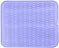 MicoYang Silicone Dish Drying Mat for Multiple Usage,Easy clean,Eco-friendly,Heat-resistant Silicone Mat for Kitchen Counter or Sink,Refrigerator or Drawer Liner Light Purple XL 18 inches x 16 inches by MicoYang