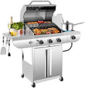 34,000 BTU 3-Burner Propane Gas Grill with Side Burner by Electactic