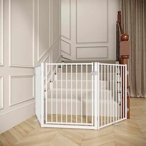 No Pawblems Freestanding Dog Gate with Door for Indoor & Outdoor, 30'' Tall by NoPawblems