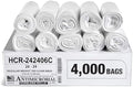 Aluf Plastics 10 Gallon 6 Micron (eq) Clear Trash Bags 24" x 24" 4000 Count by AlufPlastics