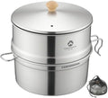 CAMPINGMOON 2L Camping Pot Steamer Set 304 Stainless Steel S371-C1 by CAMPINGMOON