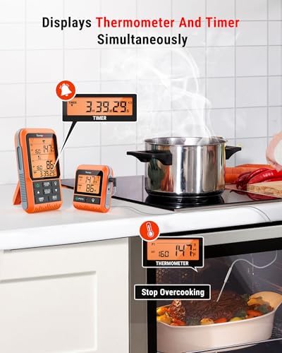 TempPro TempSync 500FT Wireless Meat Thermometer for Grilling and Smoking - Image 4