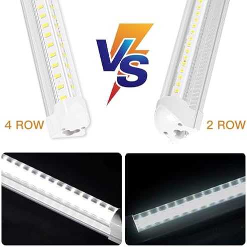 AQIQUUT Led Shop Lights 4FT 50W 6500K 7000LM Clear White,Shop Light 4FT 110V Linkable Integrated V-Shape for Shop Garage,Warehouse,Workbench and Workshop Commercial Bay Lighting(10-Pack) - Image 4