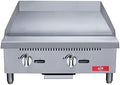Commercial Countertop Griddle, ETL 24" Flat Top Grill Natural Gas (NG) / Propane, 2 Burners - 60000BTU by EliteKitchenSupply