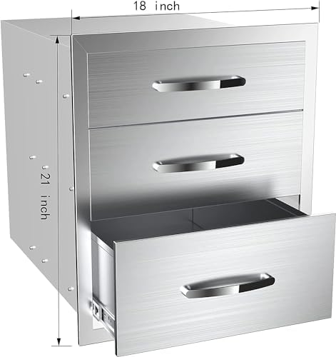 Outdoor Kitchen Triple Drawers 18"W x 21"H x 23"D - Image 2