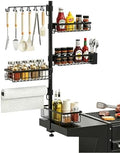 Deloban Griddle Caddy for Blackstone,4 Baskets,10 Hooks & Towel Holder by DELOBAN