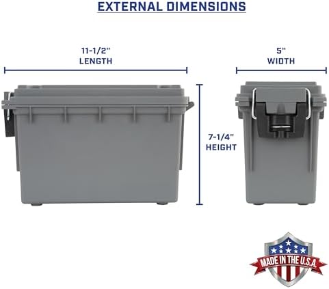 Sheffield 12628 Ammo Box Made in USA Stackable Lockable Ammo Storage Box - Image 2