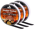UNCO- Smoker Gasket, 15 FT, 1/2" x 1/8", 3 Pack, Black, Smoker Gasket Seal High Temp by Unco