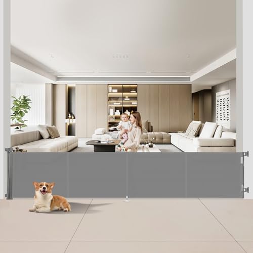 Miumoon 200 inch Reinforced Retractable Baby Gates 37 inch Tall by MiumoonBabyGates