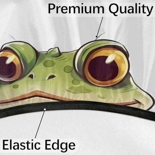 Fitted Round Tablecloth with Umbrella Hole and Zipper Frog Outdoor Elastic Table Cloth 45"-56" Oil-Proof Waterproof Green Frog Patio Table Cover for Picnic Party - Image 4
