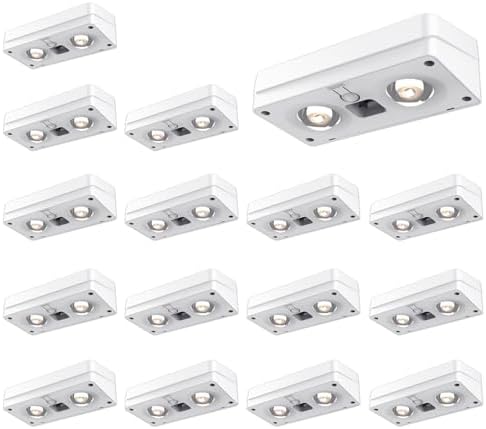 JOFIOS Solar Fence Lights 16 Pack, 50 Lumens Outdoor Solar Lights with 12 Modes RGB Color Glow LED，Waterproof, Solar Lights for Patio, Backyard, Deck, Fence, Railing(White Shell) by JOFIOS