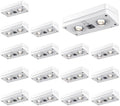 JOFIOS Solar Fence Lights 16 Pack, 50 Lumens Outdoor Solar Lights with 12 Modes RGB Color Glow LED，Waterproof, Solar Lights for Patio, Backyard, Deck, Fence, Railing(White Shell) by JOFIOS