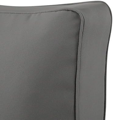 Classic Accessories Montlake Water-Resistant 25 x 18 x 4 Inch Outdoor Back Cushion Slip Cover, Patio Furniture Cushion Cover, Light Charcoal Grey, Patio Furniture Cushion Covers - Image 4