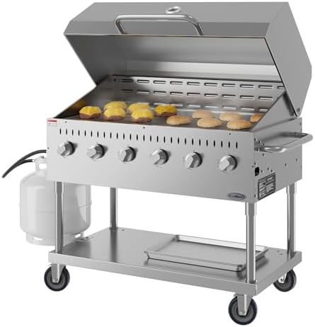 48 in. Commercial Outdoor Propane Gas Grill with Roll Dome Cover, ETL Listed in Stainless-Steel (CGKIT4-48D) - Image 3