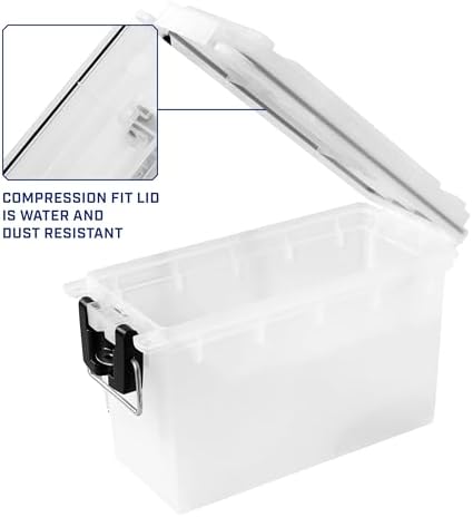 Sheffield Ammo Box Made in USA, Stackable Lockable Ammo Storage Box, Frost - Image 3