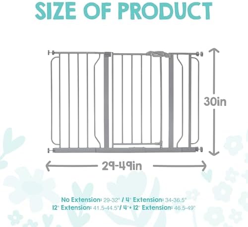Regalo Safety 29"-49" Extra Wide Baby Gate, Bottom of Stairs & Doorways - Image 2