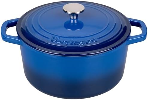 VORRINGARD Enameled Cast Iron Dutch Oven Pot with Lid, for Bread Baking, Round Bread Oven- include Sourdough Bread Baking Supplies Set, 4.5QT, Blue - Image 4
