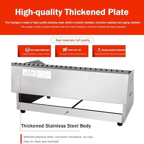 Commercial Stainless Steel Heavy Duty Outdoor Griddle,Countertop Flat Top Teppanyaki Fry Pan,with Adjustable Temperature, Lpg Gas Grill,for Medium to High Volumes,718 - Image 5