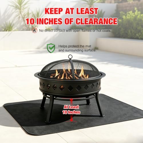 Yesker 60 x 40 Inch Under Grill Mat for Outdoor Grill, Patio & Deck, BBQ - Image 2