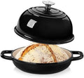 Velaze 5 QT Enameled Cast Iron Dutch Oven for Bread Baking with Dome Lid by Velaze